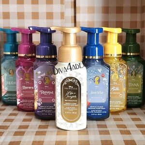 7X Bath & Body Works X Disney PRINCESS 7PC Foam Hand Soap Collection Bundle